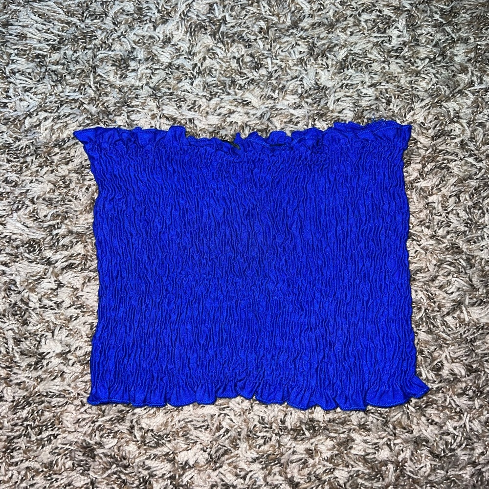 Blue tube top